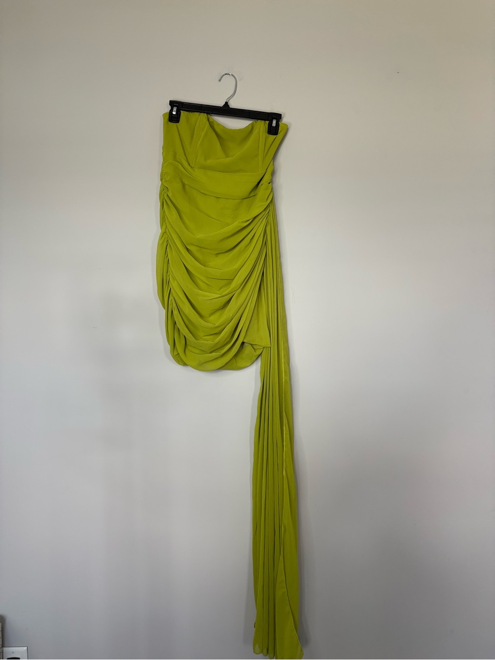 Olive Green Strapless Mini Dress Size M Wedding Formal Wear Party Semi Formal